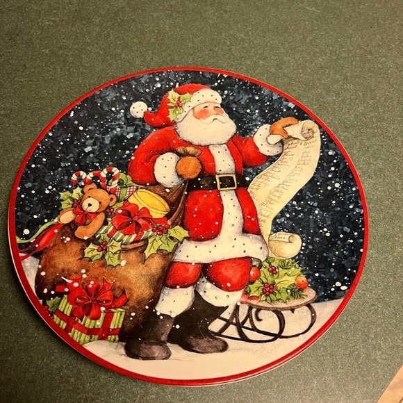 Santa Christmas plate. 12” - Picture 2 of 3